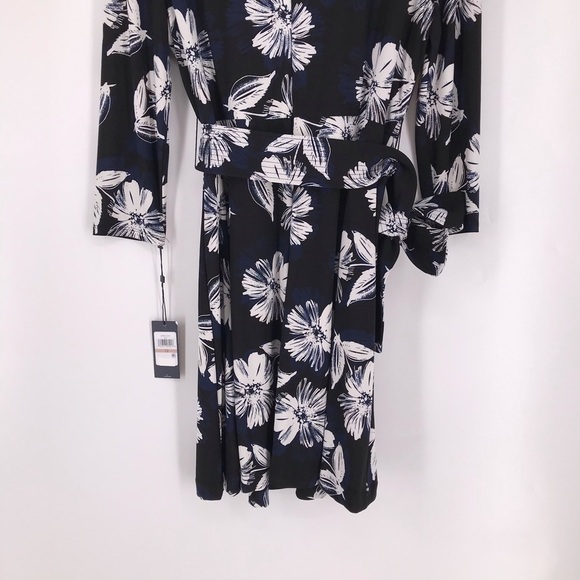 Tommy Hilfiger 3/4 Sleeve Floral Waist Tie Dress - Picture 10 of 11